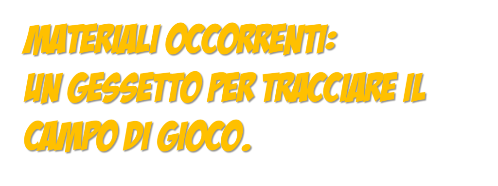 Titolo: Materiali occorrenti: un gessetto per tracciare il campo di gioco.